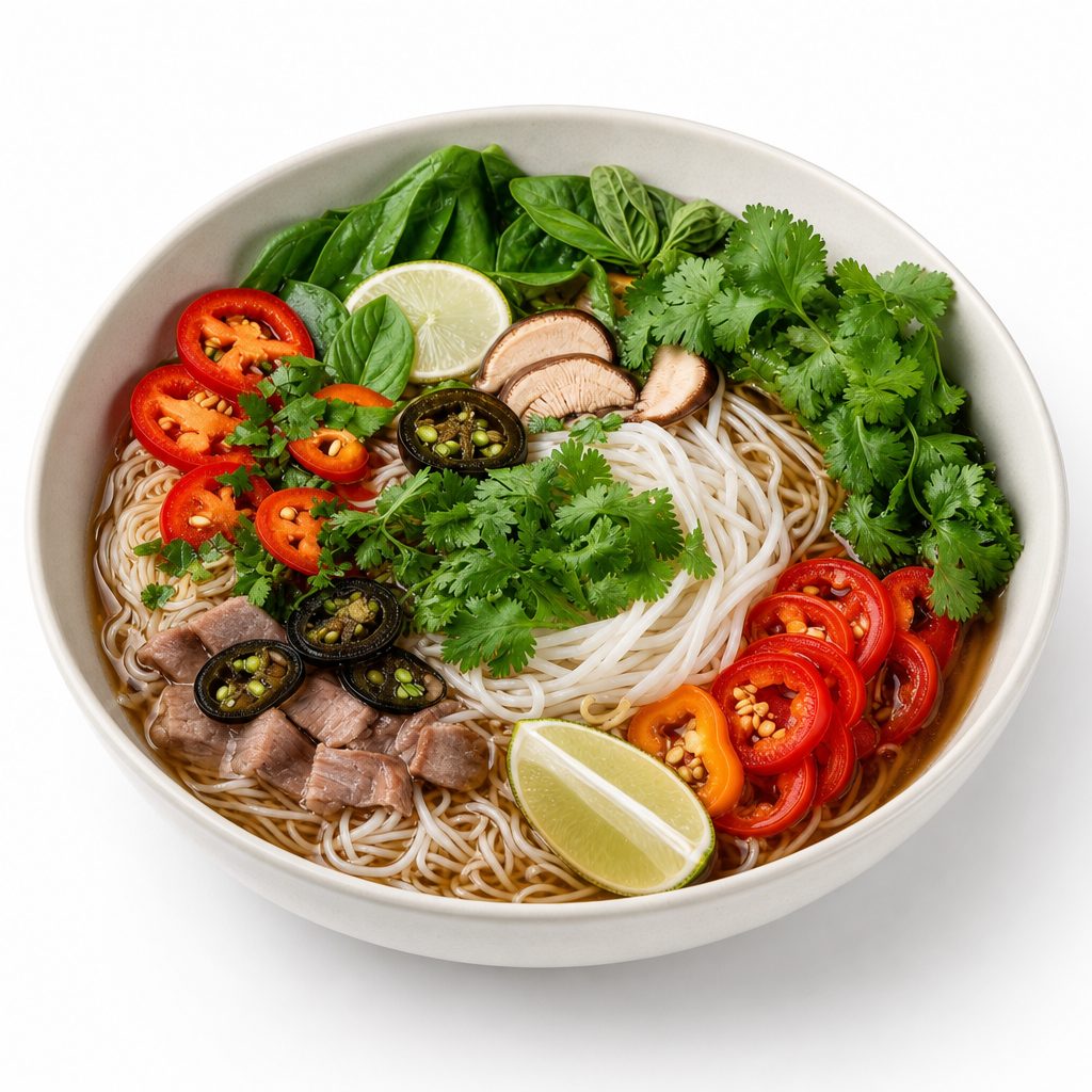 17. Phở Rau Luộc / Steamed Vegetable.