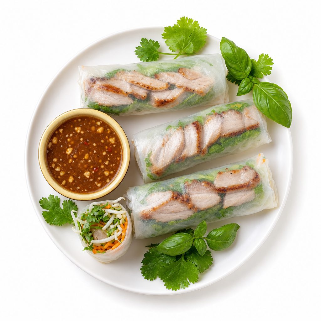 25. Gỏi Cuốn Thịt Nướng (2 Rolls) / Grilled Pork Rolls.