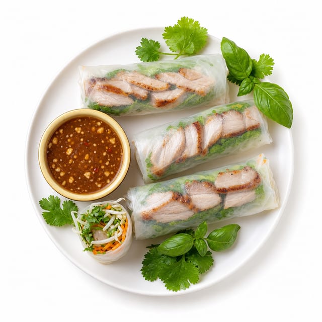 25. Gỏi Cuốn Thịt Nướng (2 Rolls) / Grilled Pork Rolls.