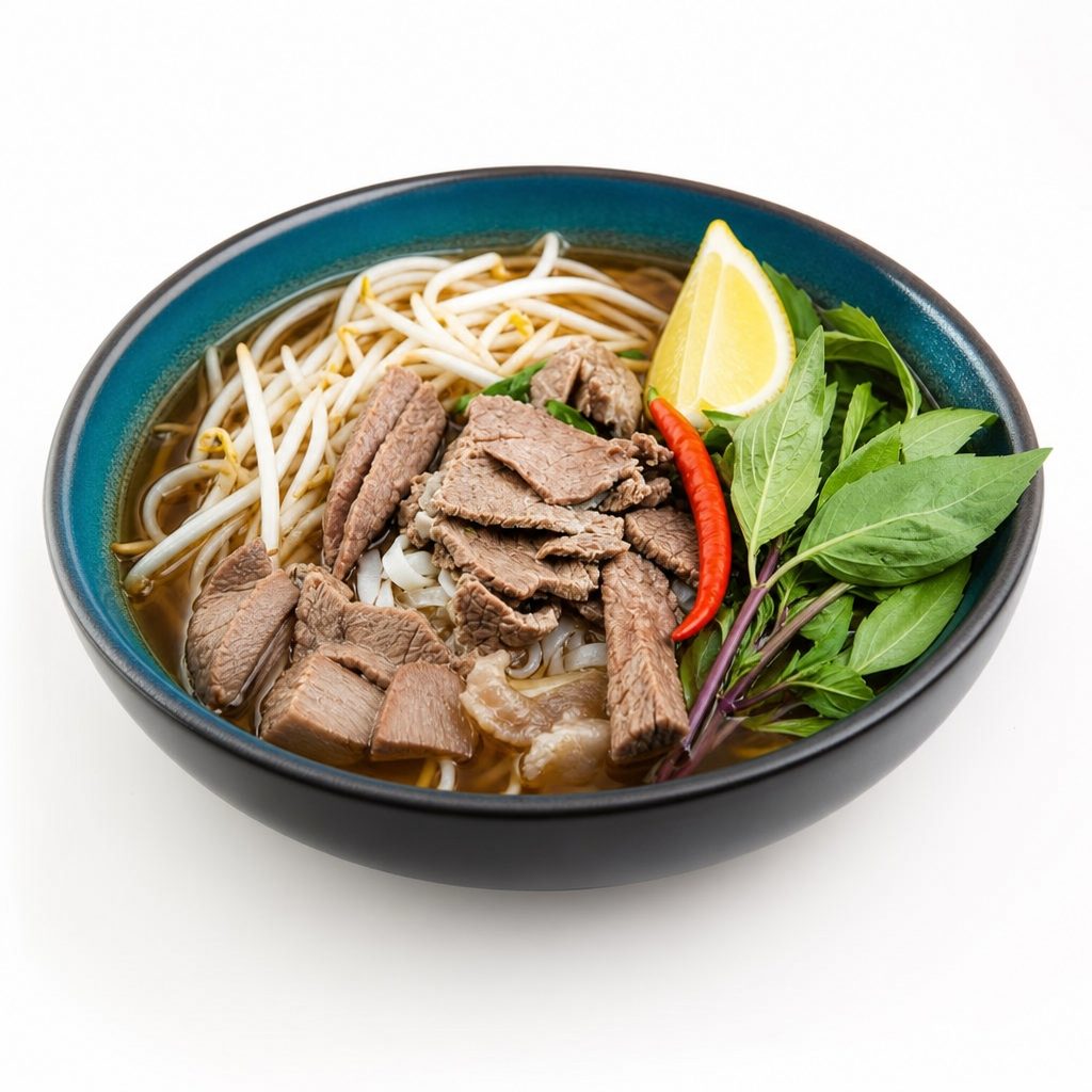 2. Tái, Gàu, Gân, Sách / Rare Steak, Flank, Brisket, Tendon & Tripe.
