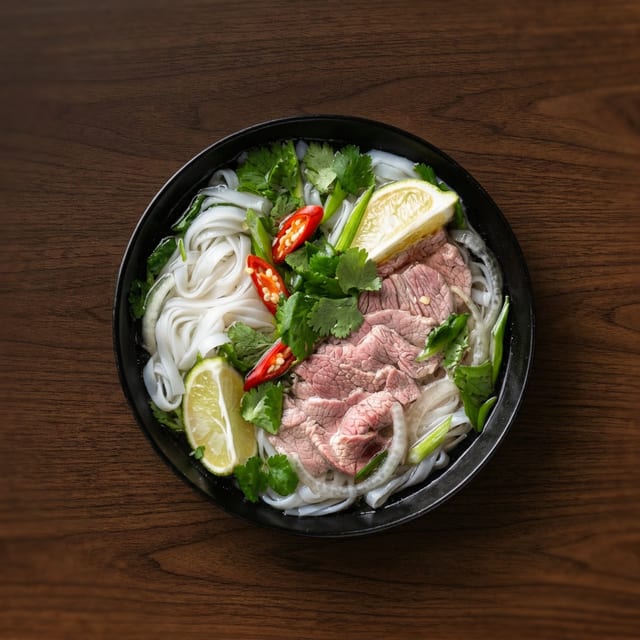 5. Tái Gàu, Sách / Rare Steak, Flank & Tripe.