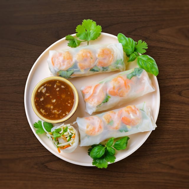25. Gỏi Cuốn Thịt Nướng (2 Rolls) / Grilled Pork Rolls.