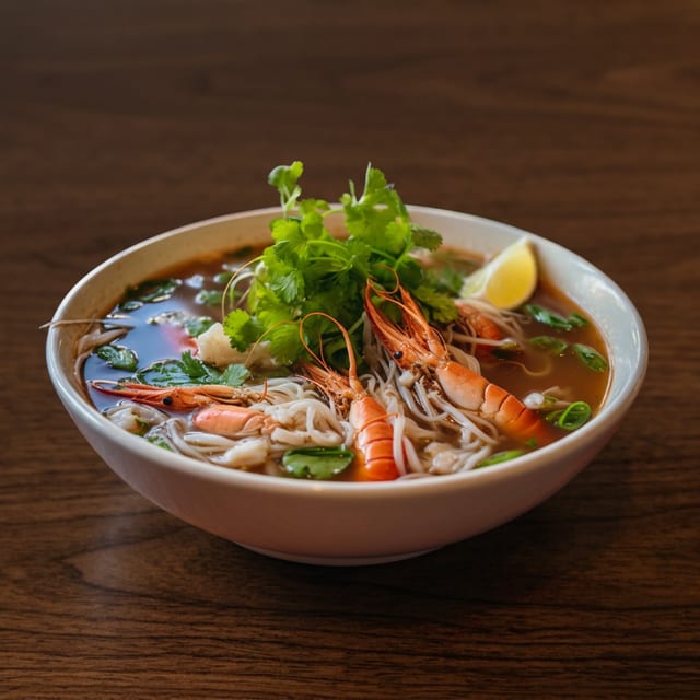 21. Phở Tôm, Tái / Shrimp & Rare Steak.