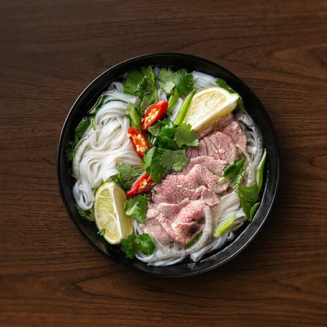 4. Tái, Bò viên, Gân / Rare Steak, Flank & Tendon.